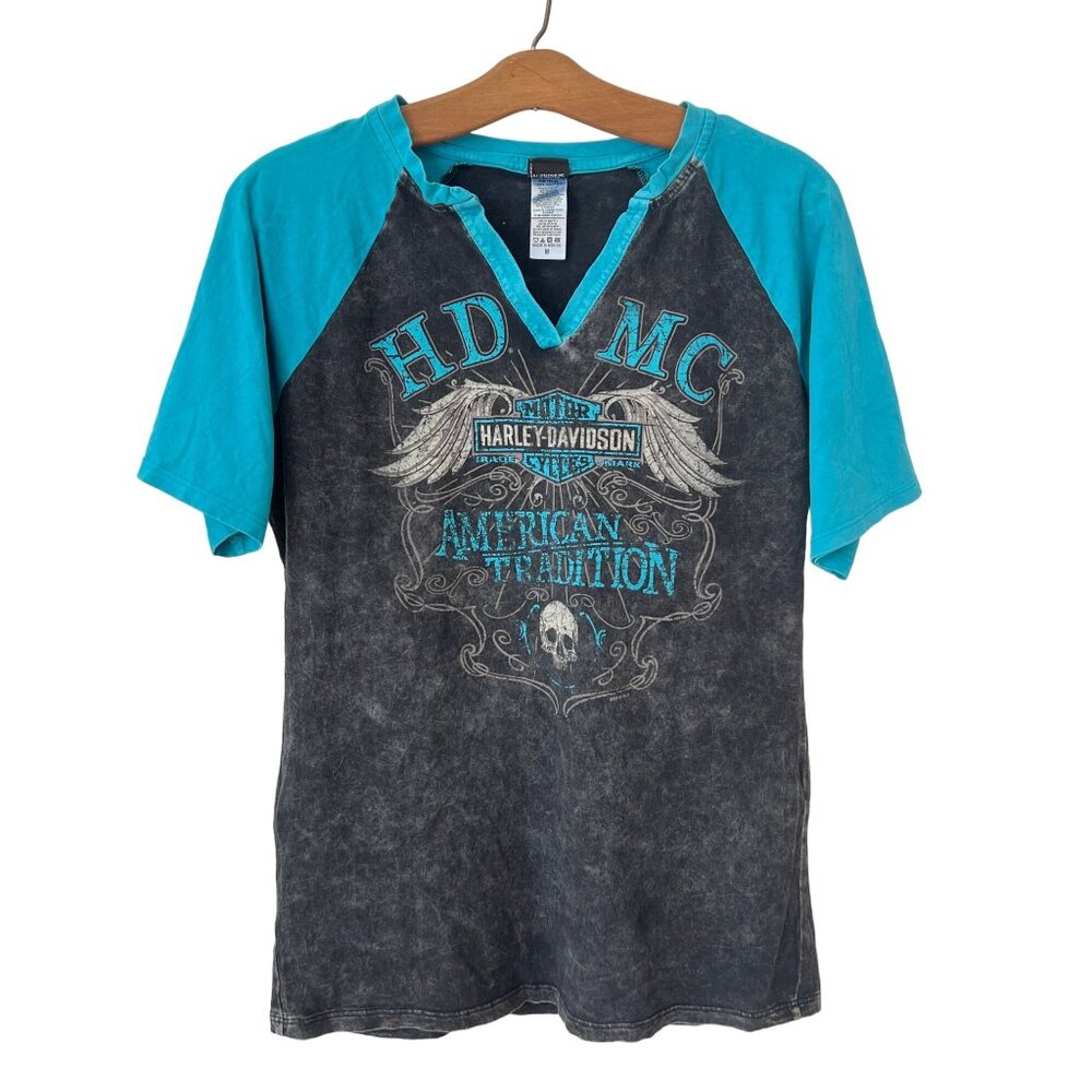 Harley Davidson Tshirt Size Medium American Tradition Graphic Ride Casual Biker